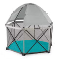 Summer Infant Pop 'n Play Sweet Life Edition Hex Playard - Aqua Sugar: Canopy, Carrying Bag, Steel Frame