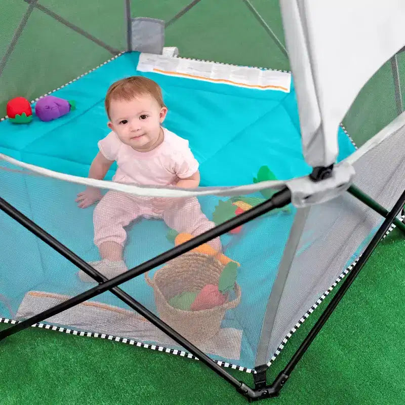 Box per neonati Aqua Sugar Hex con tettuccio, 1 bambino
