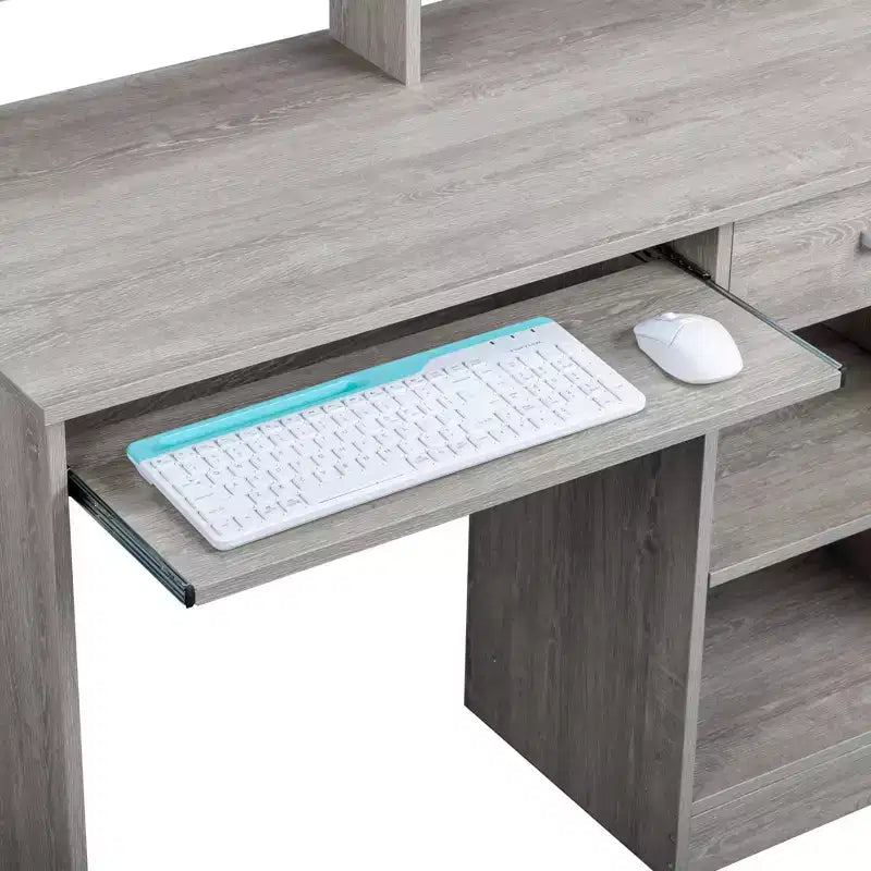 Scrivania moderna grigia per computer, monoposto