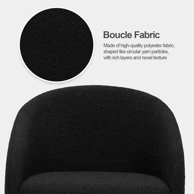 Sedia da pranzo Boucle Barrel, nera/grigia/bianca/gialla, 1-4 pezzi.