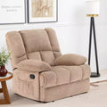 MAYEERTY Camel Oversized Rocking Recliner Chair For Adults Living Room