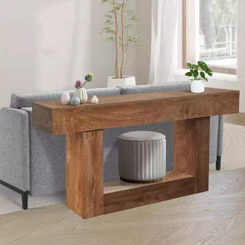 Consolle in Legno Marrone da 63", Rettangolare, Monoposto