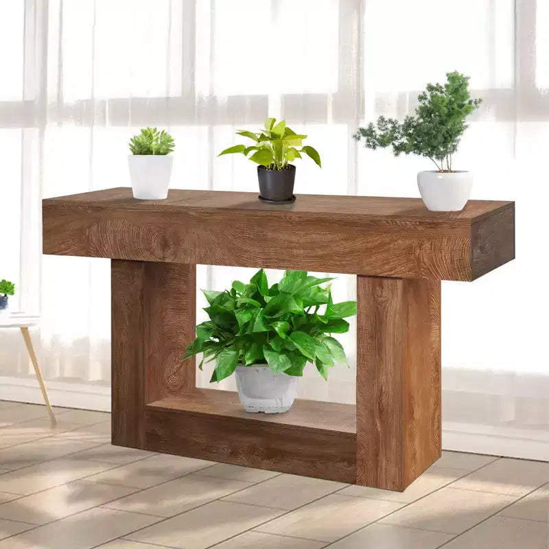 Consolle in Legno Marrone da 63", Rettangolare, Monoposto