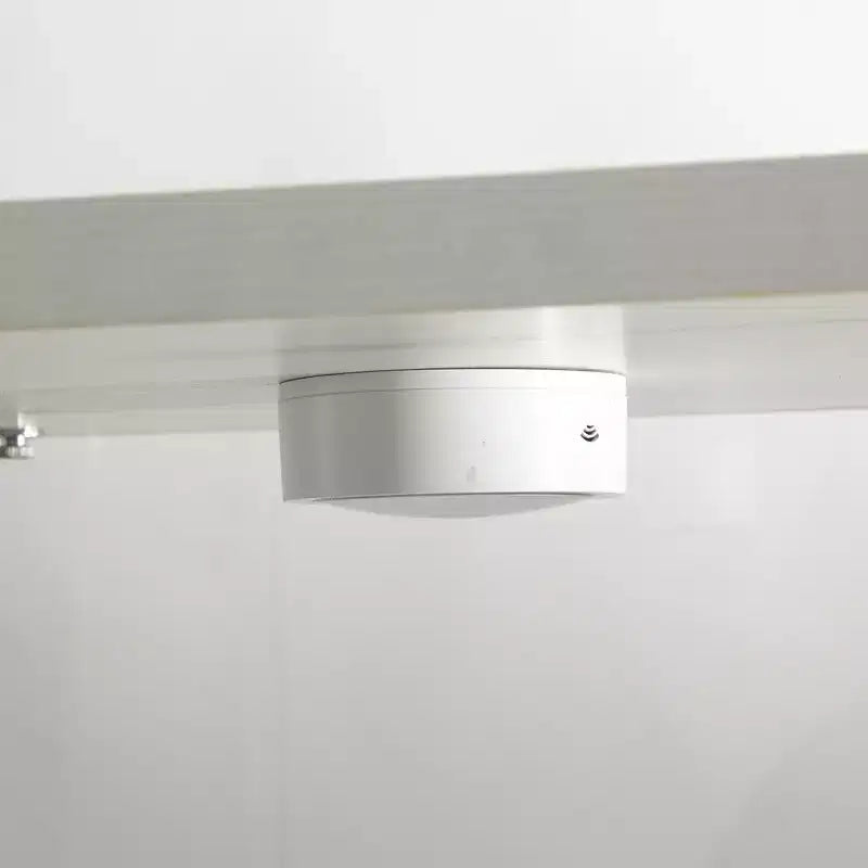 Vetrina in vetro con LED bianchi, 4 ripiani, a colonna, montaggio a 1 persona