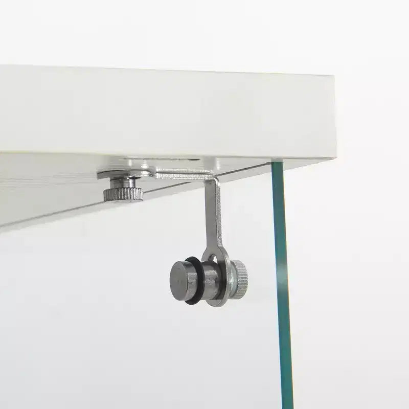 Vetrina in vetro con LED bianchi, 4 ripiani, a colonna, montaggio a 1 persona