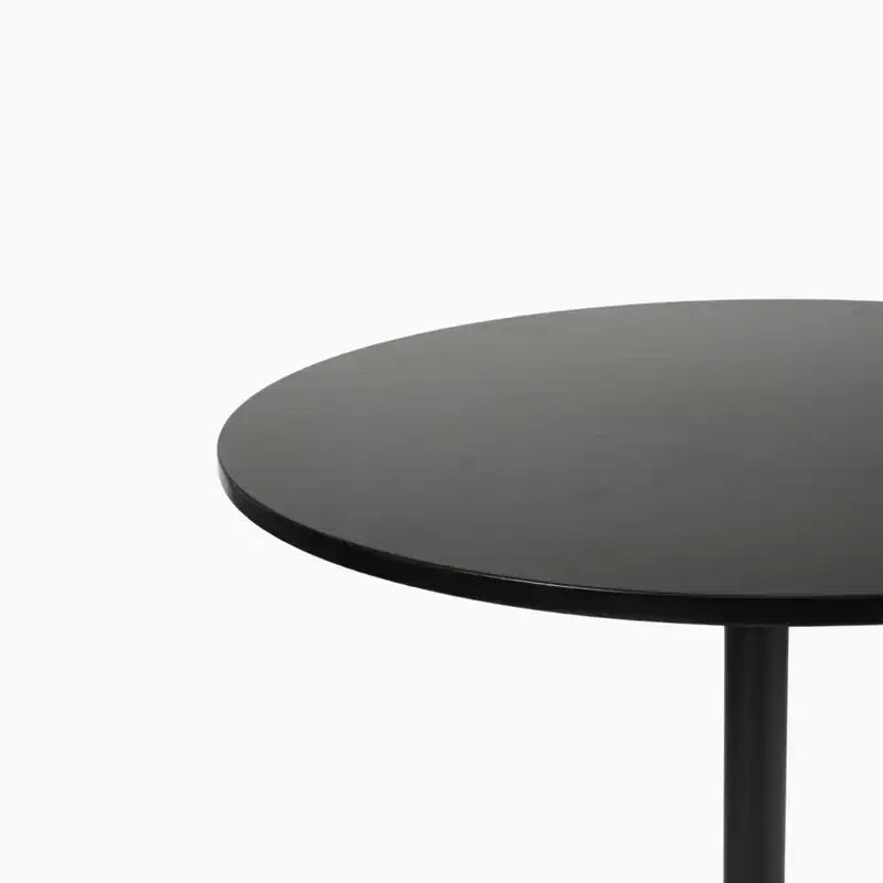Tavolo da pranzo rotondo con piedistallo nero, 2 posti