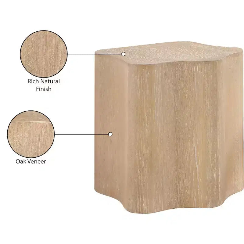Tavolino Art Déco con rifiniture in legno nero/naturale/radica naturale, 1 pezzo