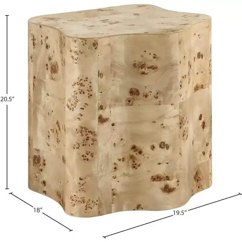 Tavolino Art Déco con rifiniture in legno nero/naturale/radica naturale, 1 pezzo
