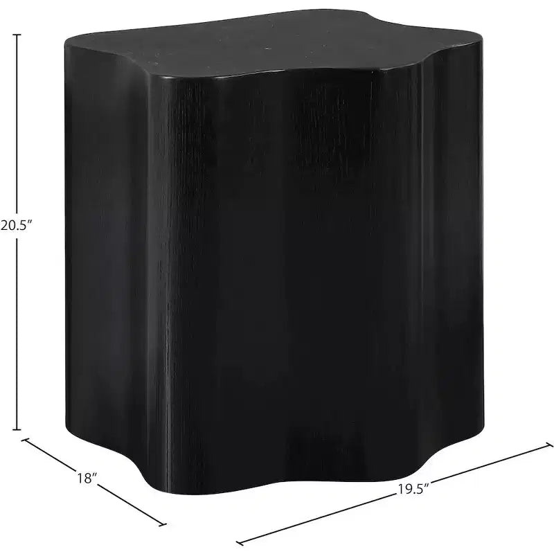 Tavolino Art Déco con rifiniture in legno nero/naturale/radica naturale, 1 pezzo