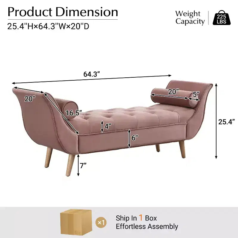 Panca imbottita in velluto e tessuto moderno di metà secolo, beige/blu/rosa/viola, con 2 cuscini, 1 posto