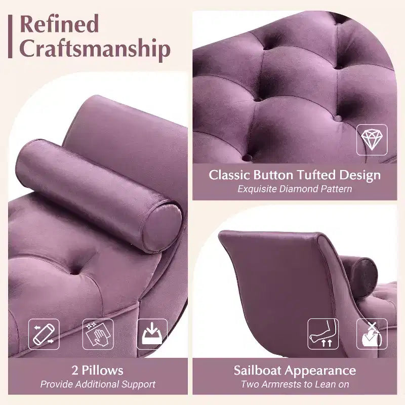 Panca imbottita in velluto e tessuto moderno di metà secolo, beige/blu/rosa/viola, con 2 cuscini, 1 posto