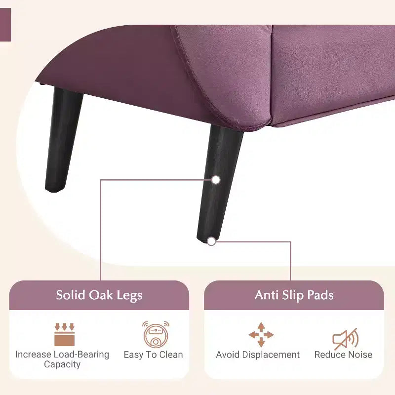 Panca imbottita in velluto e tessuto moderno di metà secolo, beige/blu/rosa/viola, con 2 cuscini, 1 posto