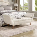 Christopher Knight Home Zyrel Mid-Century Modern Velvet Upholstered Button Tufted Bench with 2 Pillows