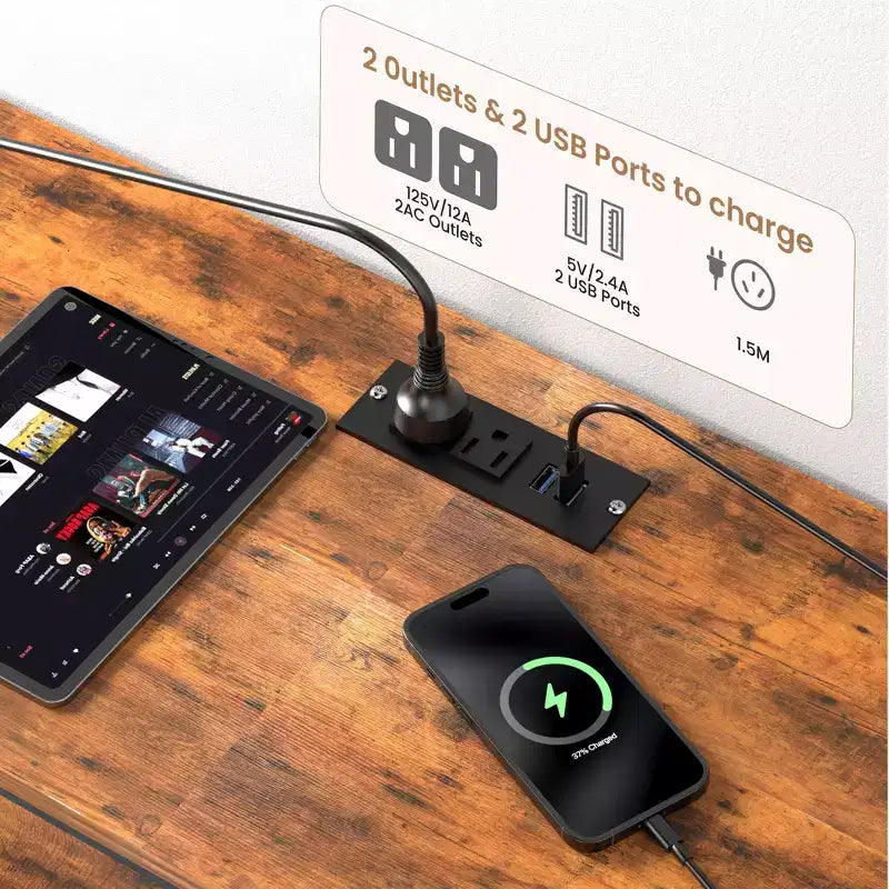 Mobile TV da 63" (Nero / Tigrato / Bianco) – Montaggio da 2 persone, Adatto per TV fino a 75"