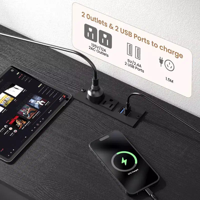 Mobile TV da 63" (Nero / Tigrato / Bianco) – Montaggio da 2 persone, Adatto per TV fino a 75"