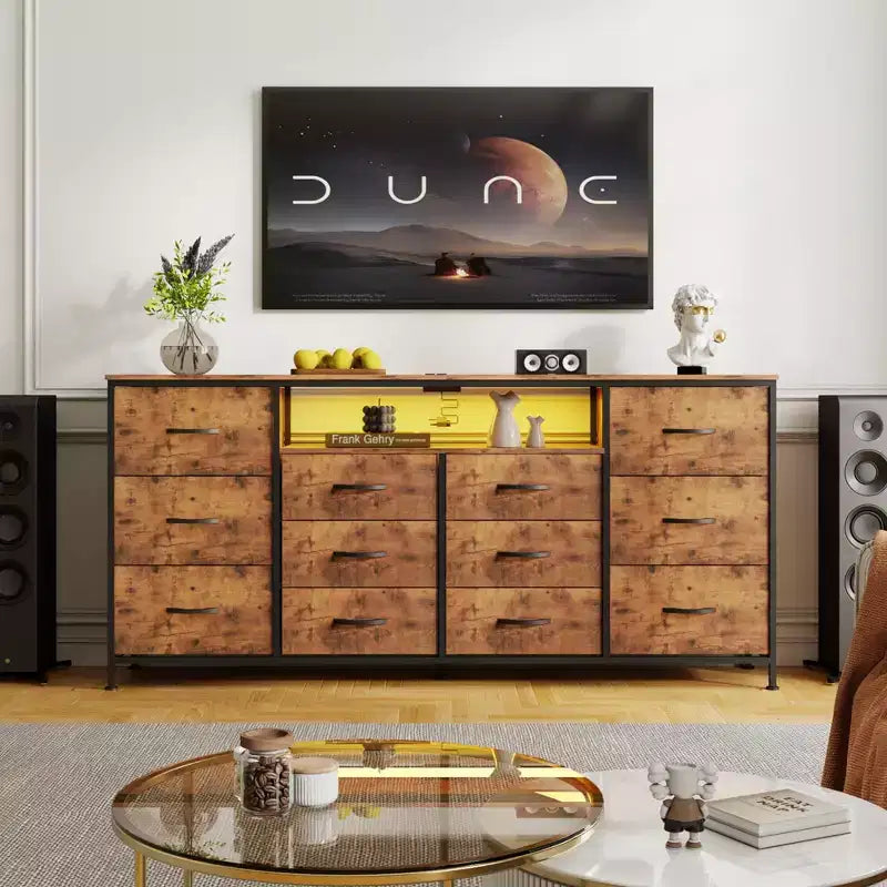 Mobile TV da 63" (Nero / Tigrato / Bianco) – Montaggio da 2 persone, Adatto per TV fino a 75"
