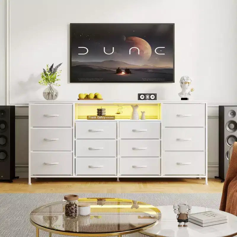 Mobile TV da 63" (Nero / Tigrato / Bianco) – Montaggio da 2 persone, Adatto per TV fino a 75"