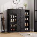 Shoe Cabinet with Doors & Drawers,42Tall Shoe Storage Cabinet with Adjustable Shelves & Anti-tip,Modern Shoe Rack Organizer for Entryway,Hallway