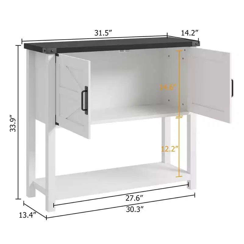 Tavolo console rustico, grigio/bianco, normale/con cassetto, 1 pezzo