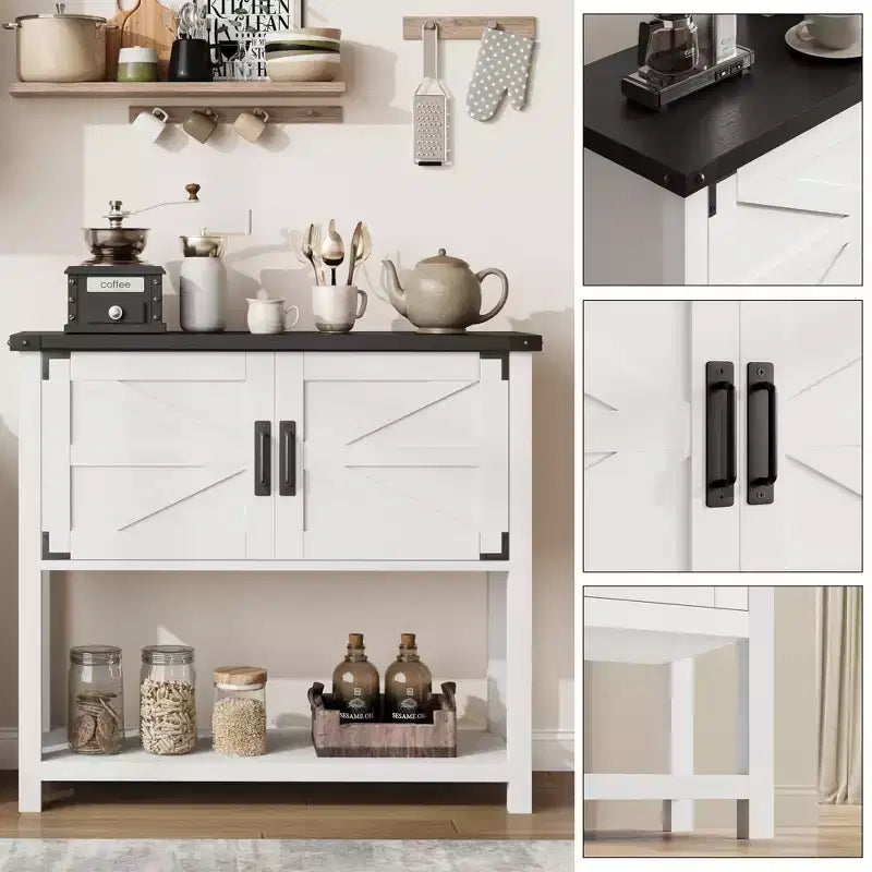 Tavolo console rustico, grigio/bianco, normale/con cassetto, 1 pezzo