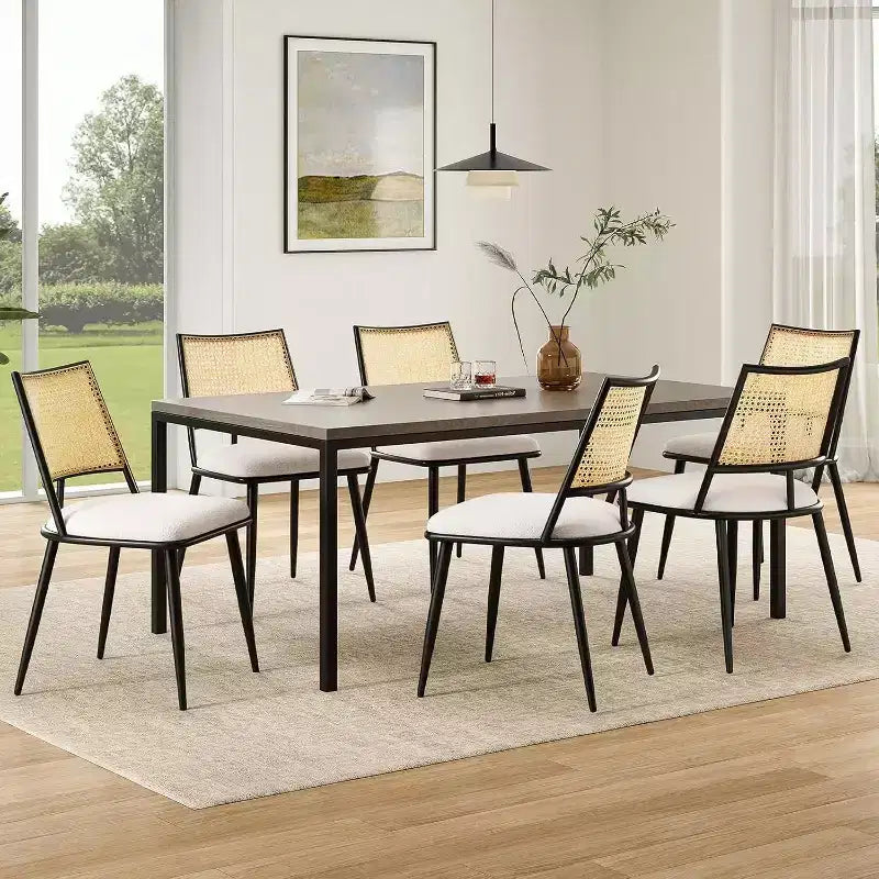 Sgabelli da bar imbottiti in velluto blu / grigio scuro / grigio / bianco con schienale in rattan, senza braccioli, set da 2