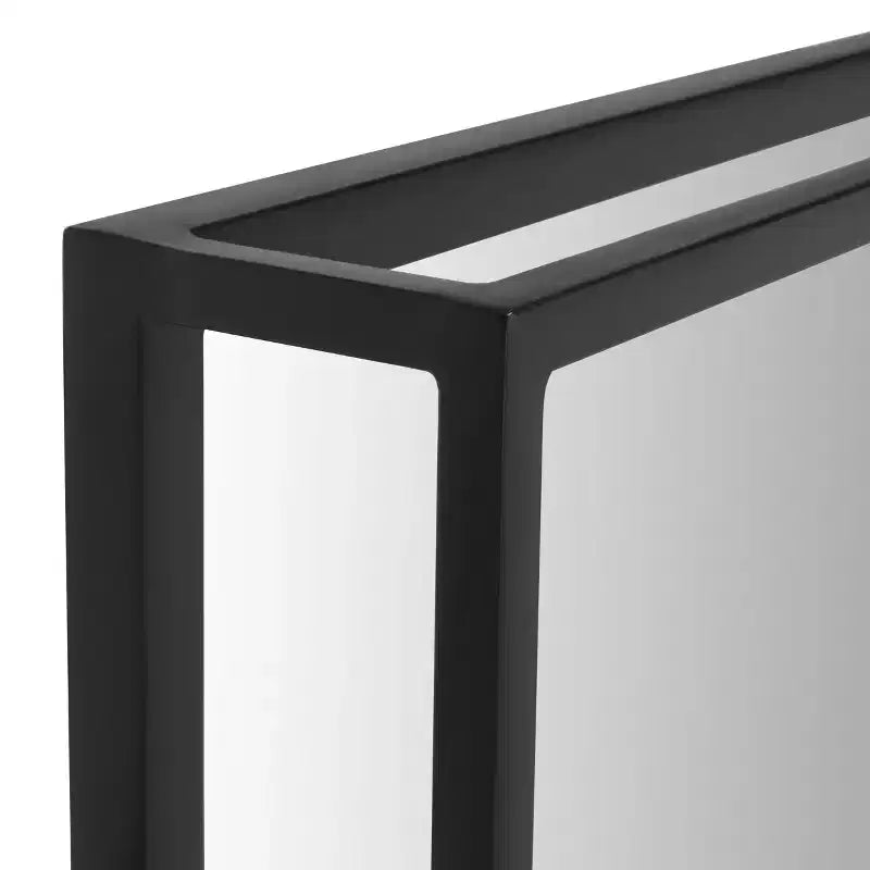 Specchio da terra reclinabile con cornice nera, rettangolare, 1 persona, 66 x 122 cm