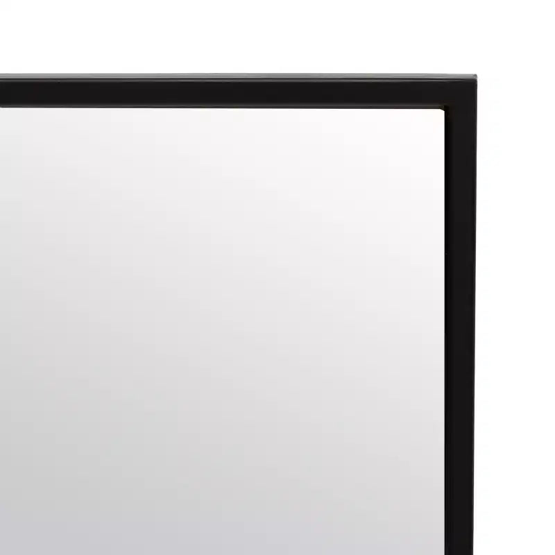 Specchio da parete rettangolare con cornice nera, singolo, 24x36