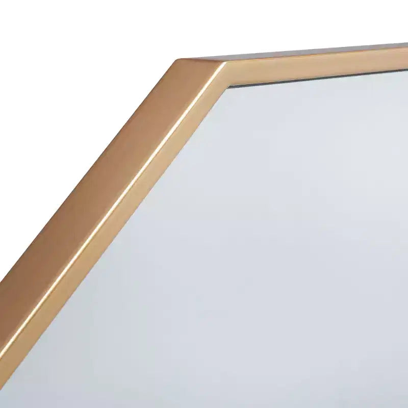 Specchio da parete decagonale – Nero / Ottone / Argento / Bianco