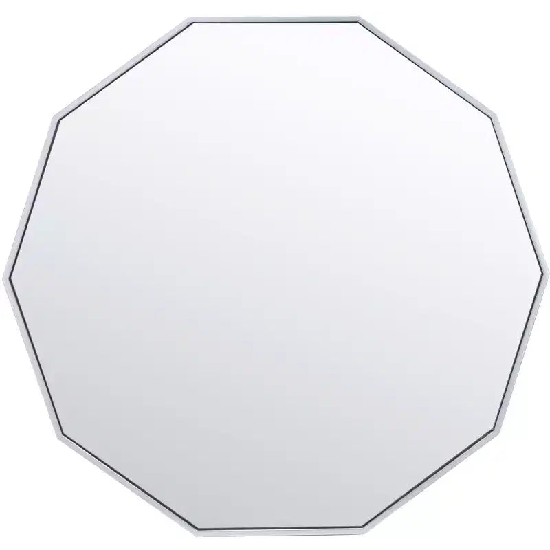 Specchio da parete decagonale – Nero / Ottone / Argento / Bianco