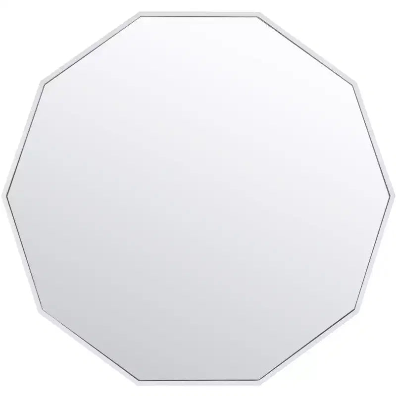 Specchio da parete decagonale – Nero / Ottone / Argento / Bianco