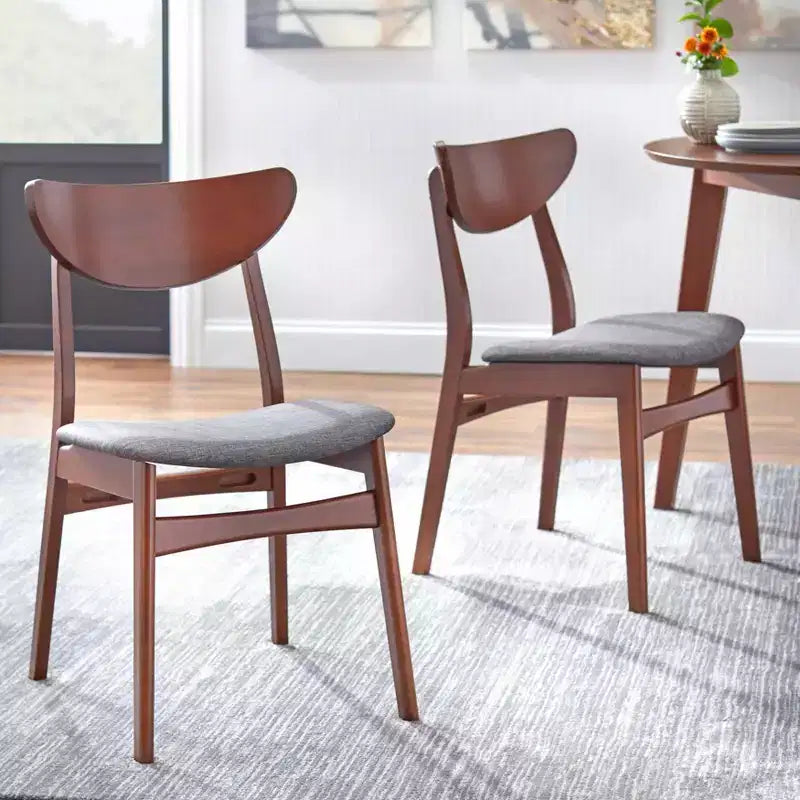 Set da pranzo rotondo 3 pezzi, noce/grigio scuro, 2 posti a sedere