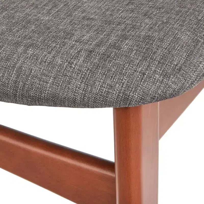 Set da pranzo rotondo 3 pezzi, noce/grigio scuro, 2 posti a sedere