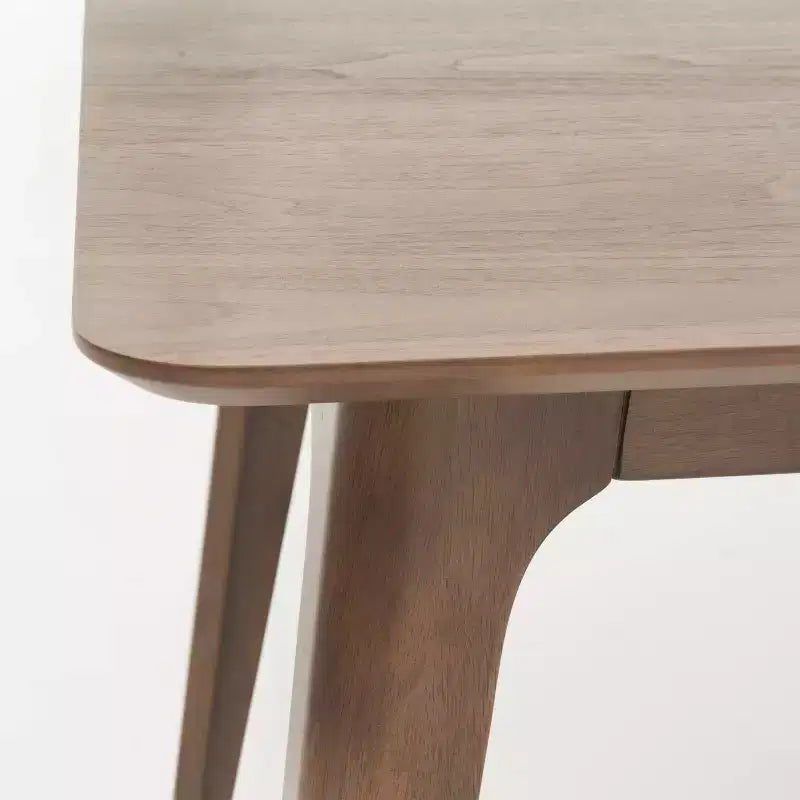 Set da pranzo rettangolare 5 pezzi, beige chiaro/menta e noce naturale, 4 posti a sedere