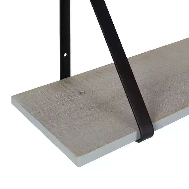 Set di 2 mensole da parete in legno bianche/oro, grigie/nere, nere/oro e bianche