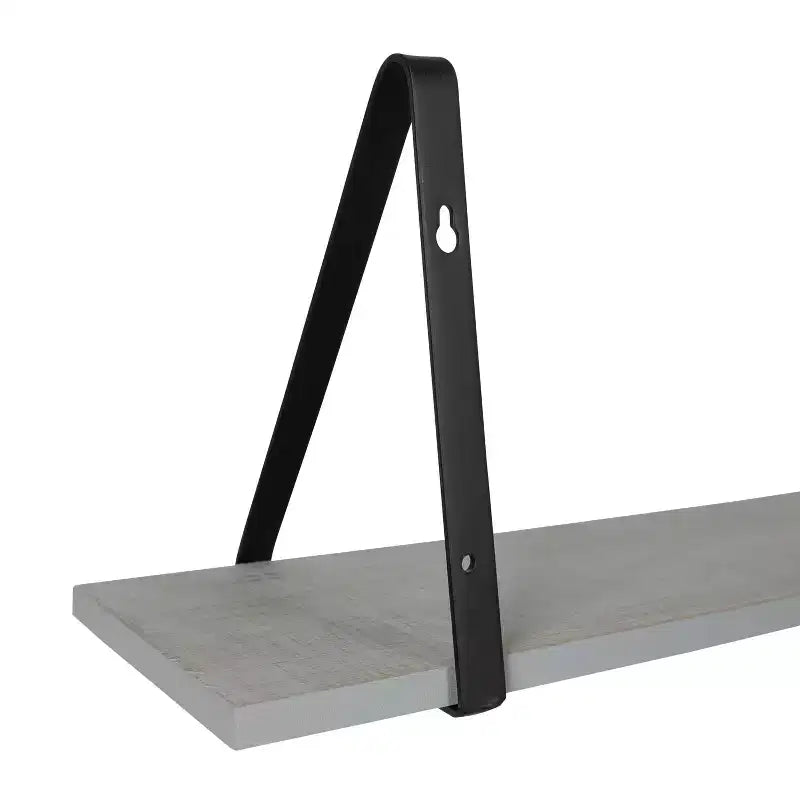 Set di 2 mensole da parete in legno bianche/oro, grigie/nere, nere/oro e bianche