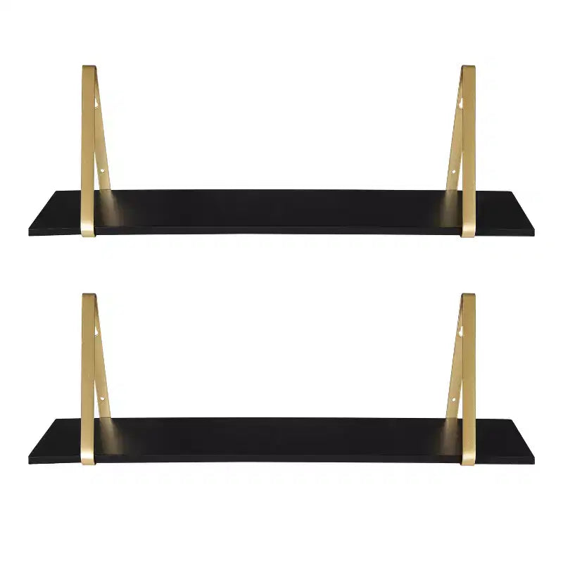 Set di 2 mensole da parete in legno bianche/oro, grigie/nere, nere/oro e bianche