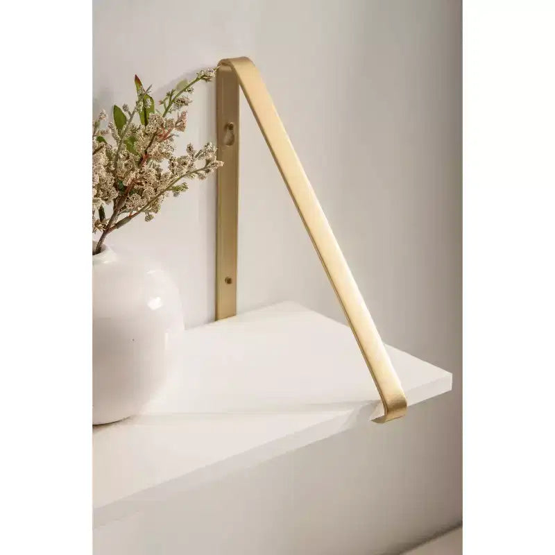 Set di 2 mensole da parete in legno bianche/oro, grigie/nere, nere/oro e bianche