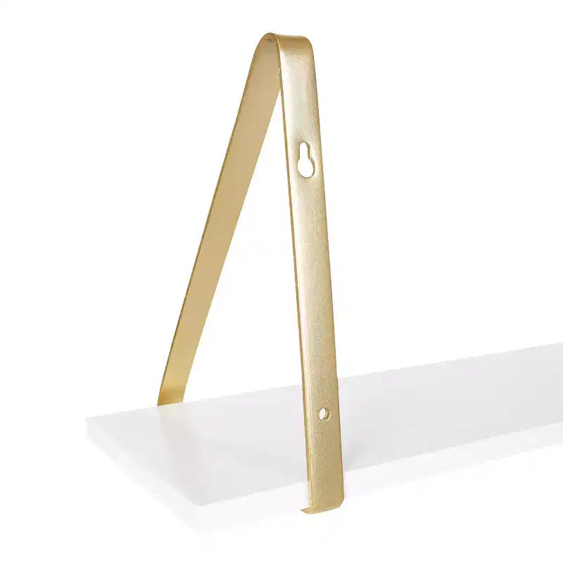 Set di 2 mensole da parete in legno bianche/oro, grigie/nere, nere/oro e bianche