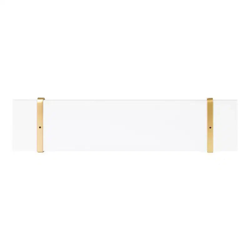 Set di 2 mensole da parete in legno bianche/oro, grigie/nere, nere/oro e bianche