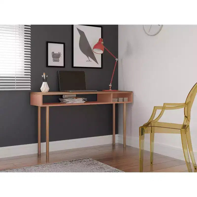 Tavolo Console da 47,24" – Bianco sporco / Rosa Ceramica / Grigio, montaggio da 1 persona