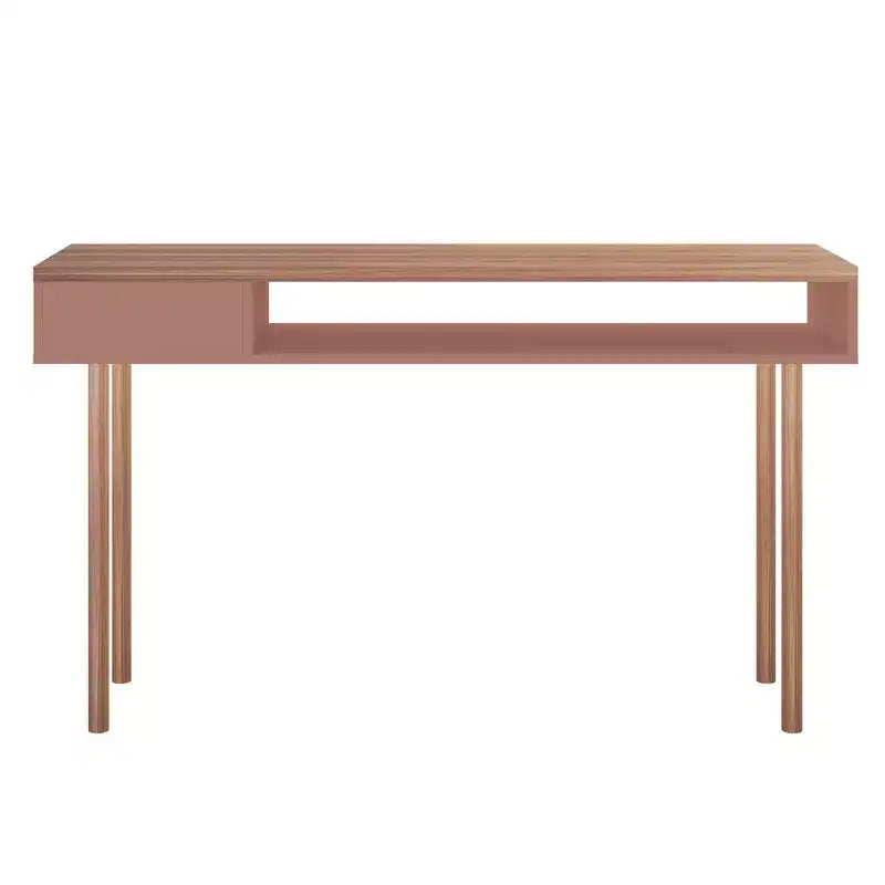 Tavolo Console da 47,24" – Bianco sporco / Rosa Ceramica / Grigio, montaggio da 1 persona