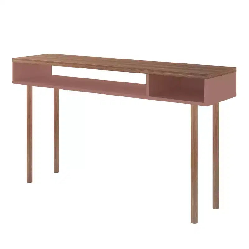 Tavolo Console da 47,24" – Bianco sporco / Rosa Ceramica / Grigio, montaggio da 1 persona