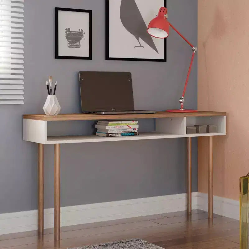 Tavolo Console da 47,24" – Bianco sporco / Rosa Ceramica / Grigio, montaggio da 1 persona