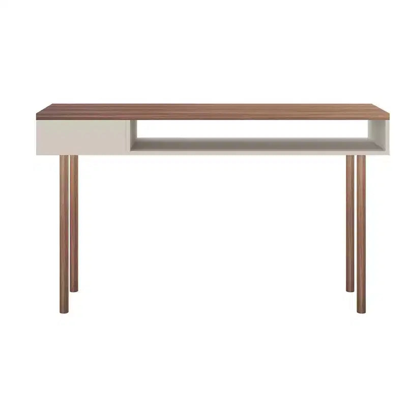 Tavolo Console da 47,24" – Bianco sporco / Rosa Ceramica / Grigio, montaggio da 1 persona