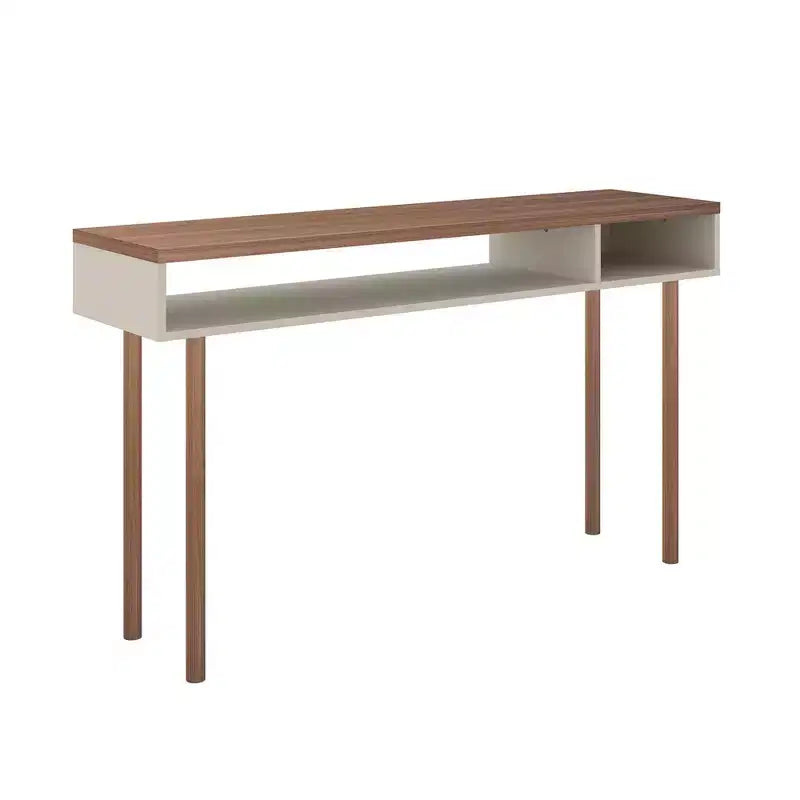 Tavolo Console da 47,24" – Bianco sporco / Rosa Ceramica / Grigio, montaggio da 1 persona