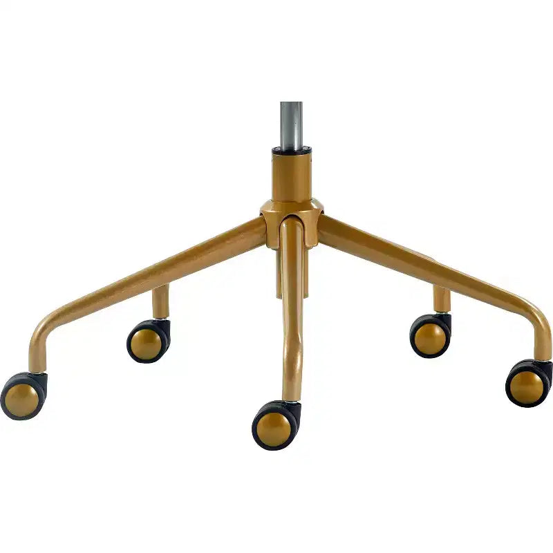 Sedia da scrivania Mid-Century in velluto grigio/blu con finiture dorate, sedile singolo