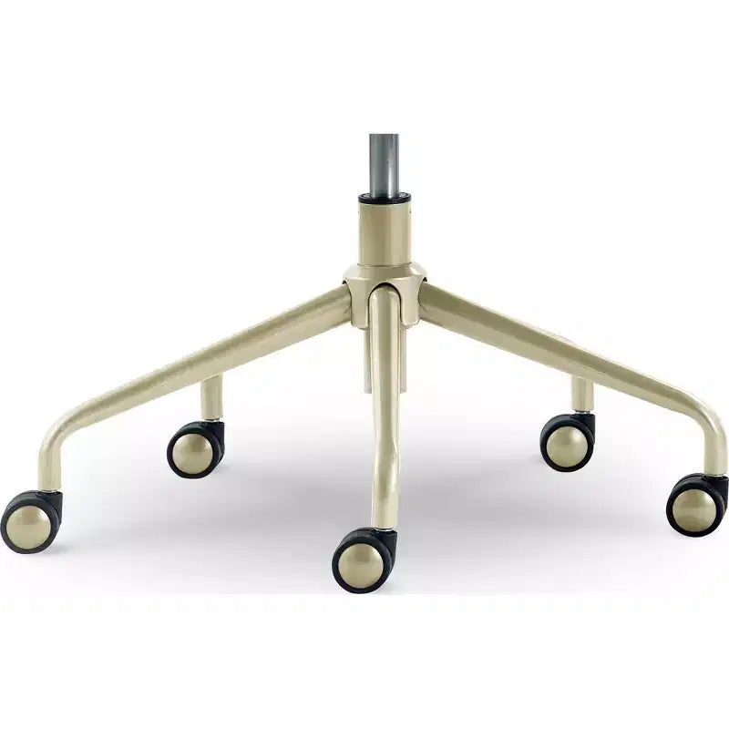 Sedia da scrivania Mid-Century in velluto grigio/blu con finiture dorate, sedile singolo