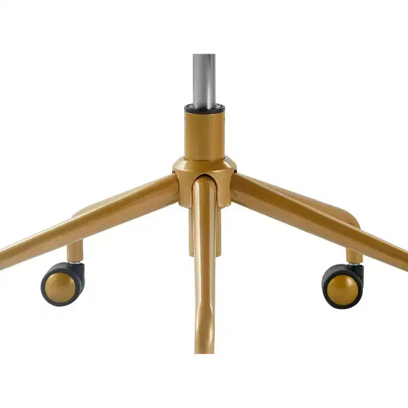 Sedia da scrivania Mid-Century in velluto grigio/blu con finiture dorate, sedile singolo