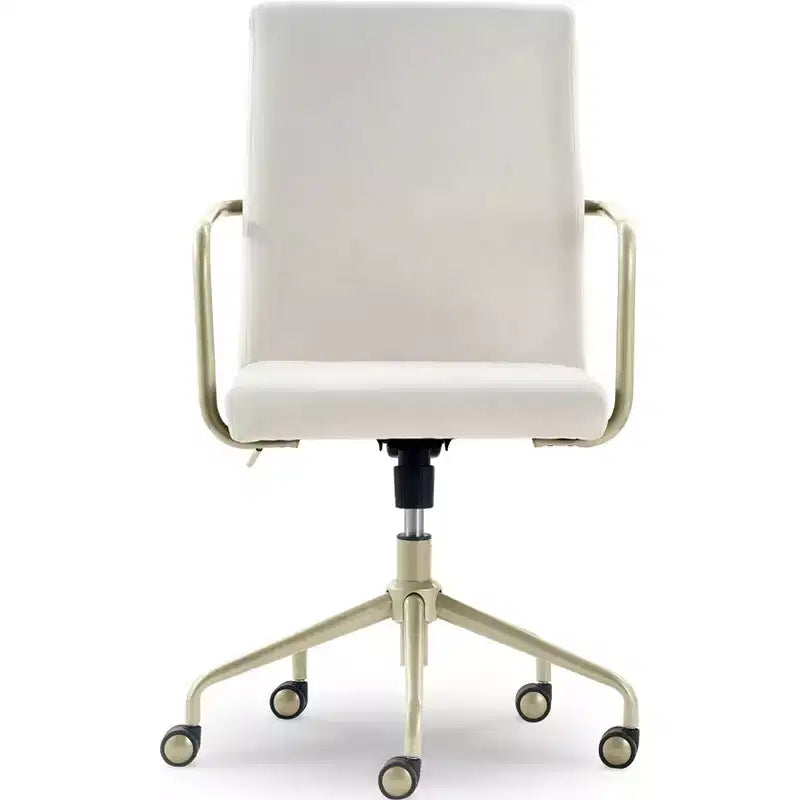 Sedia da scrivania Mid-Century in velluto grigio/blu con finiture dorate, sedile singolo